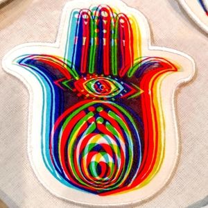 UV Bassdrop Hamsa Hand Patch